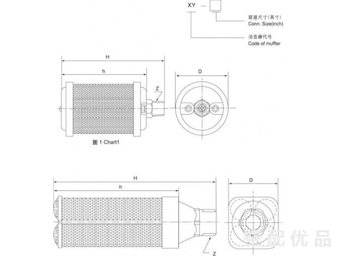 吸干机消音器XY-10/DN25